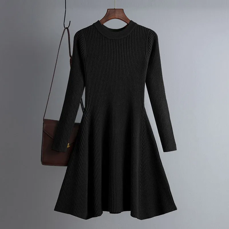 Pre Order:  Simple Chic A-Line Thick Sweater Dress