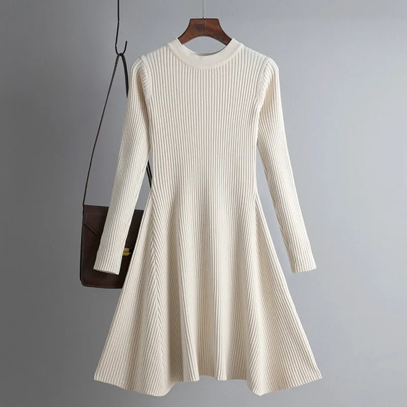 Pre Order:  Simple Chic A-Line Thick Sweater Dress