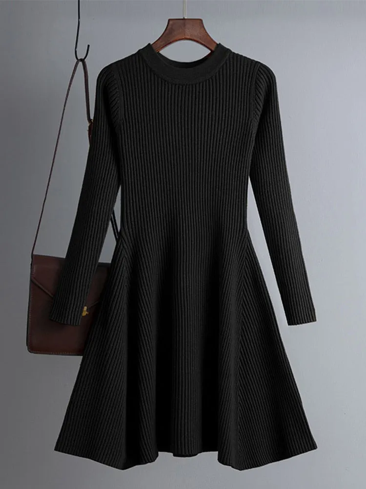 Pre Order:  Simple Chic A-Line Thick Sweater Dress