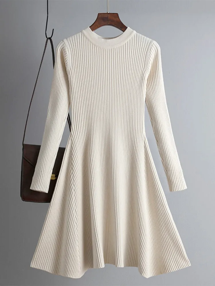 Pre Order:  Simple Chic A-Line Thick Sweater Dress