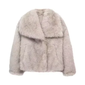 Pre Order:  Soft Faux Fur Short Coat