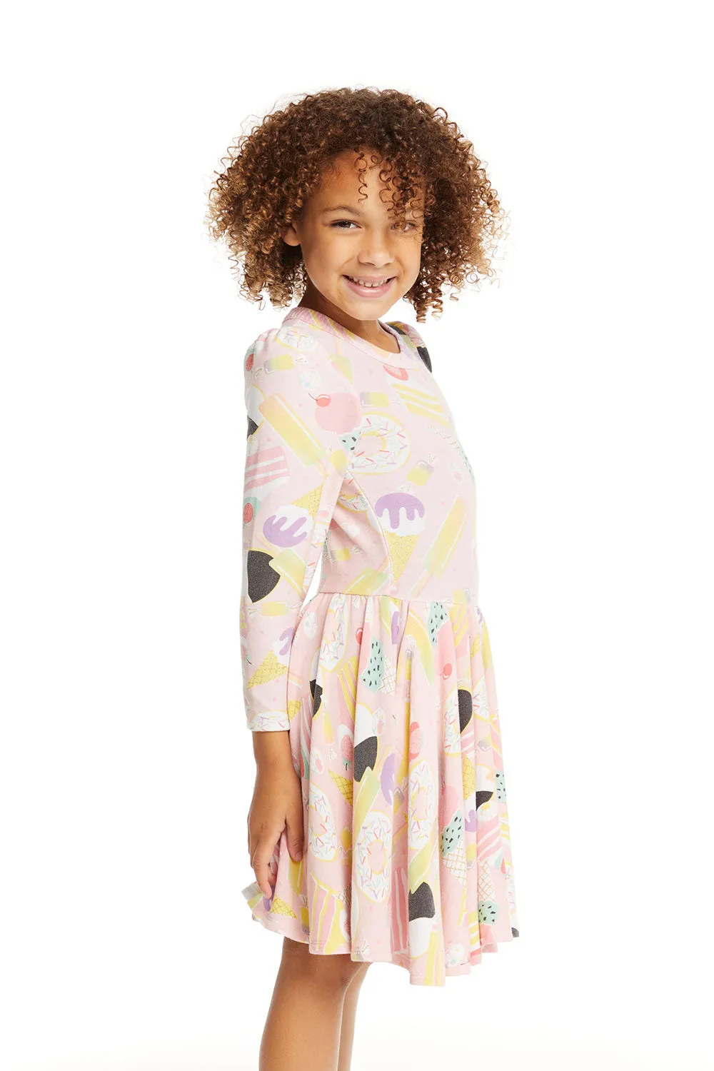 Puff Sweet Treats Long Sleeve Dress with Twirl Skirt