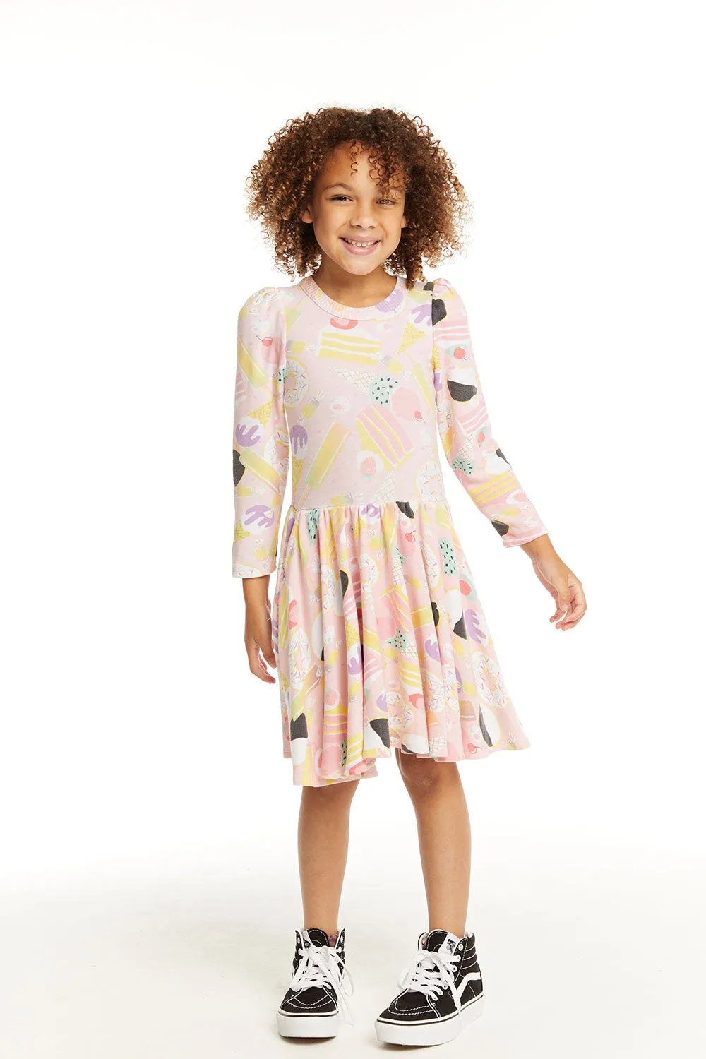 Puff Sweet Treats Long Sleeve Dress with Twirl Skirt