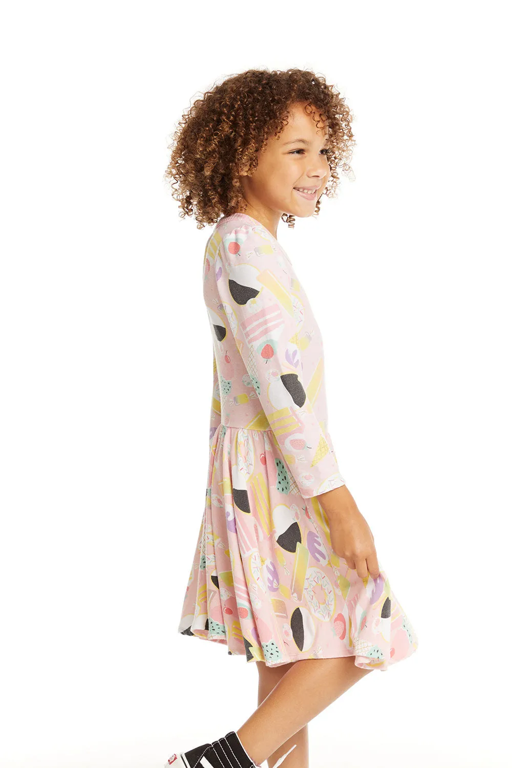 Puff Sweet Treats Long Sleeve Dress with Twirl Skirt