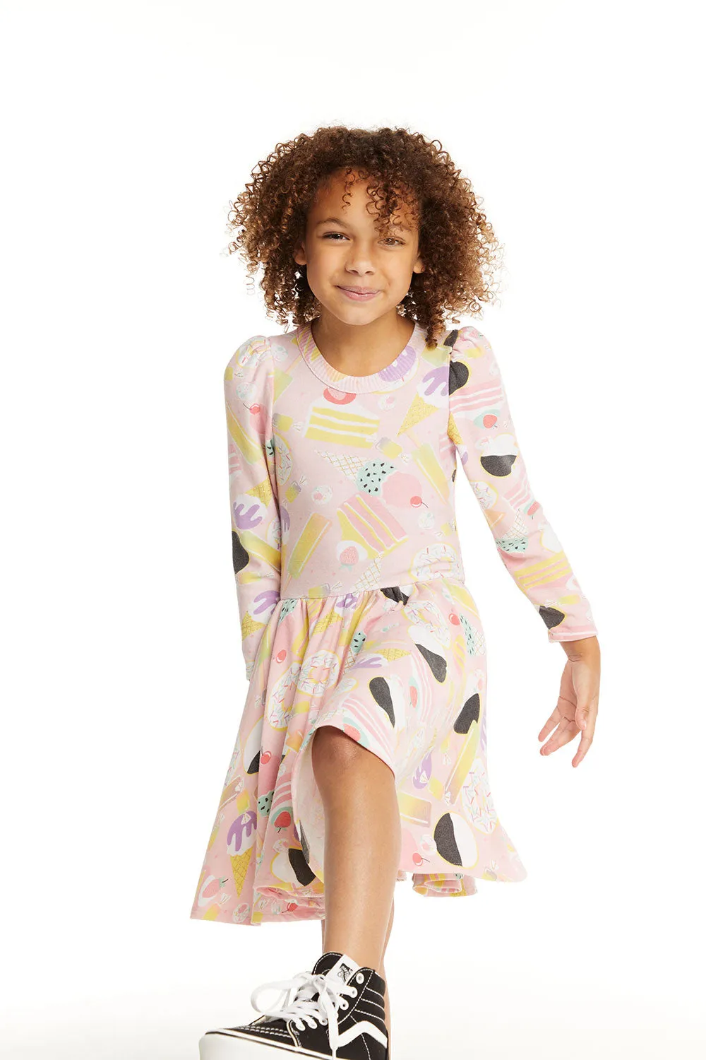 Puff Sweet Treats Long Sleeve Dress with Twirl Skirt