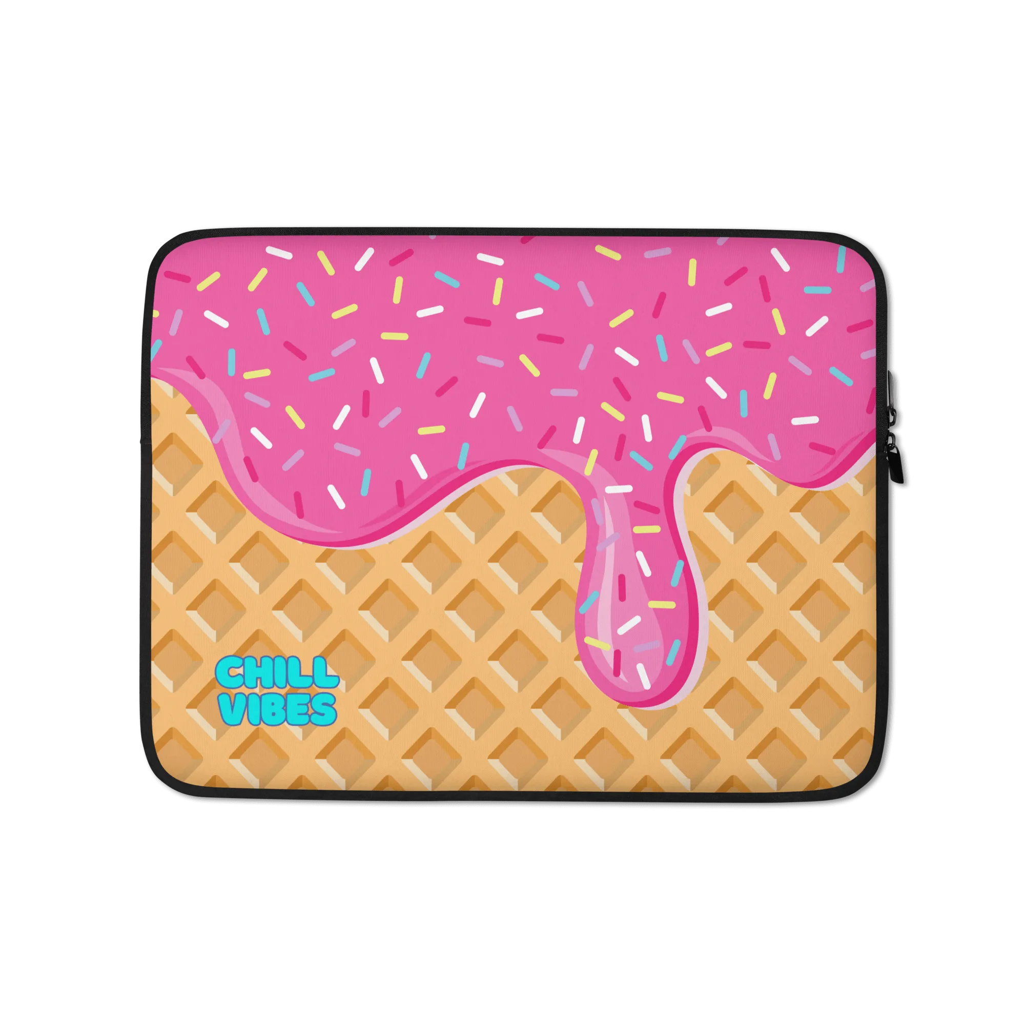 "Chill Vibes" Waffle Cone Laptop Sleeve