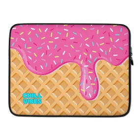 "Chill Vibes" Waffle Cone Laptop Sleeve