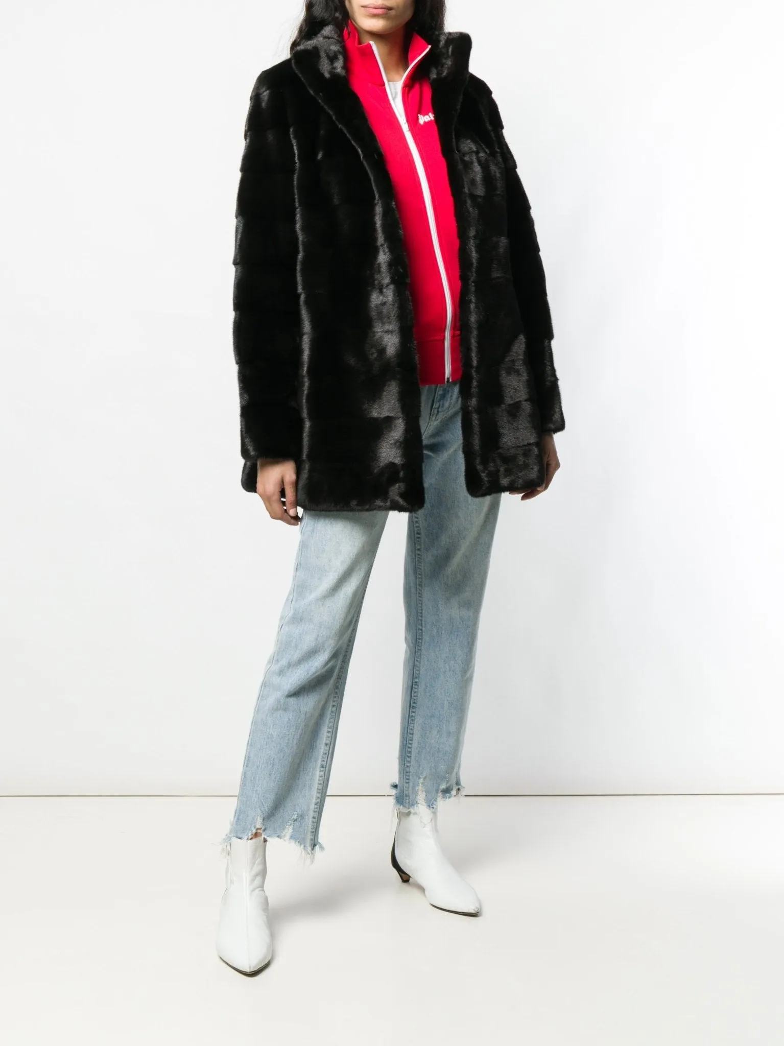 "VALENCIA" Mink Coat with Collar Short