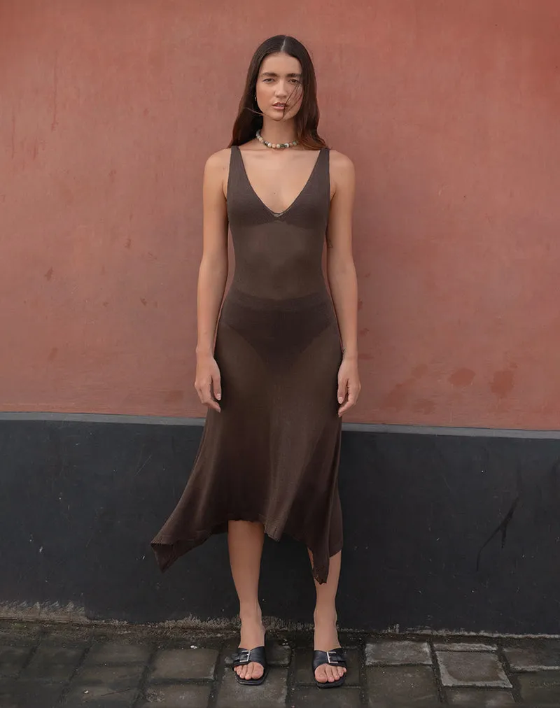 Rabindra Maxi Dress in Brown