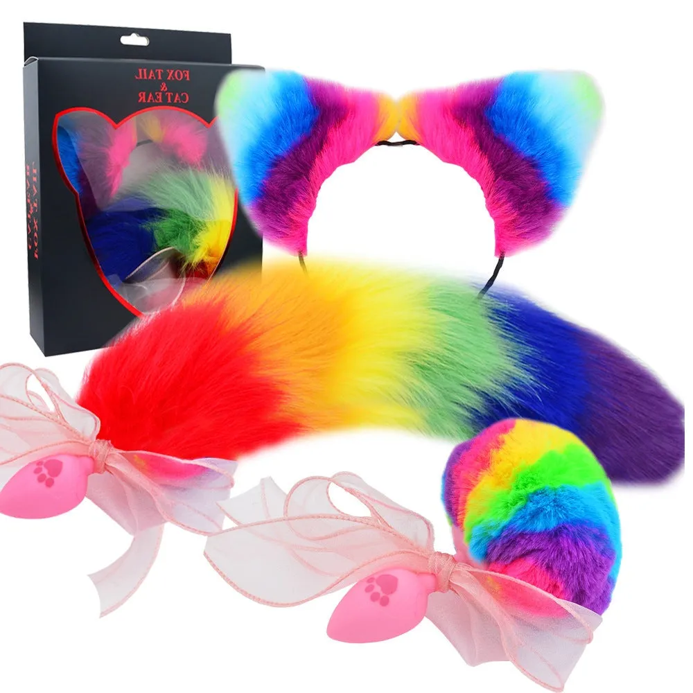 Rainbow Kitten Play & Plug Set