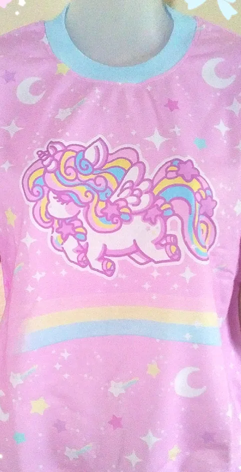 Rainbow Unicorn women's all over print t-shirt [made to order]