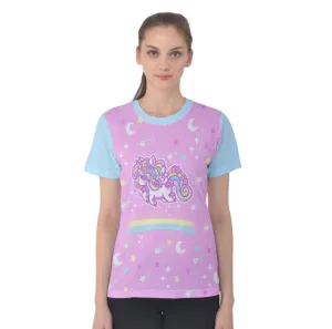 Rainbow Unicorn women's all over print t-shirt [made to order]