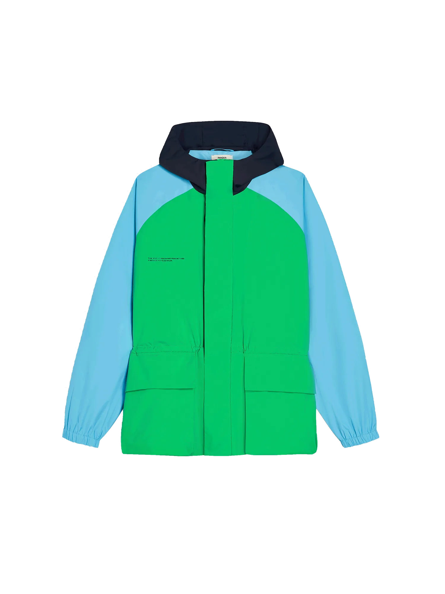 Recycled Nylon Color Block Jacket—jade green