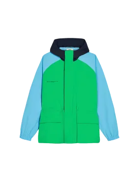 Recycled Nylon Color Block Jacket—jade green