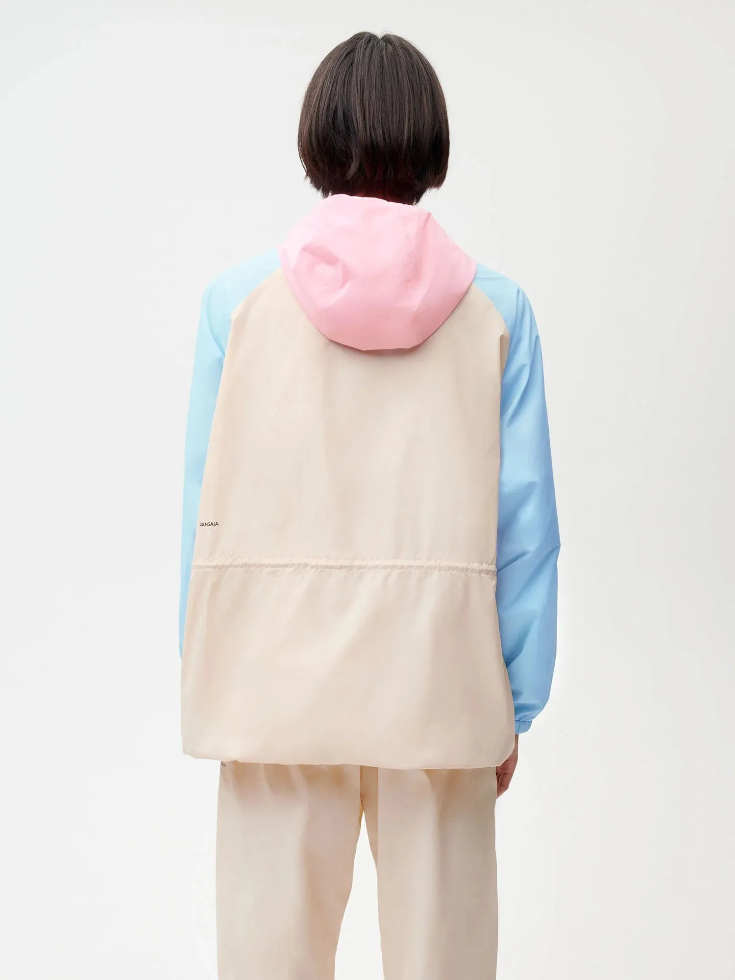 Recycled Nylon Color Block Jacket—sand