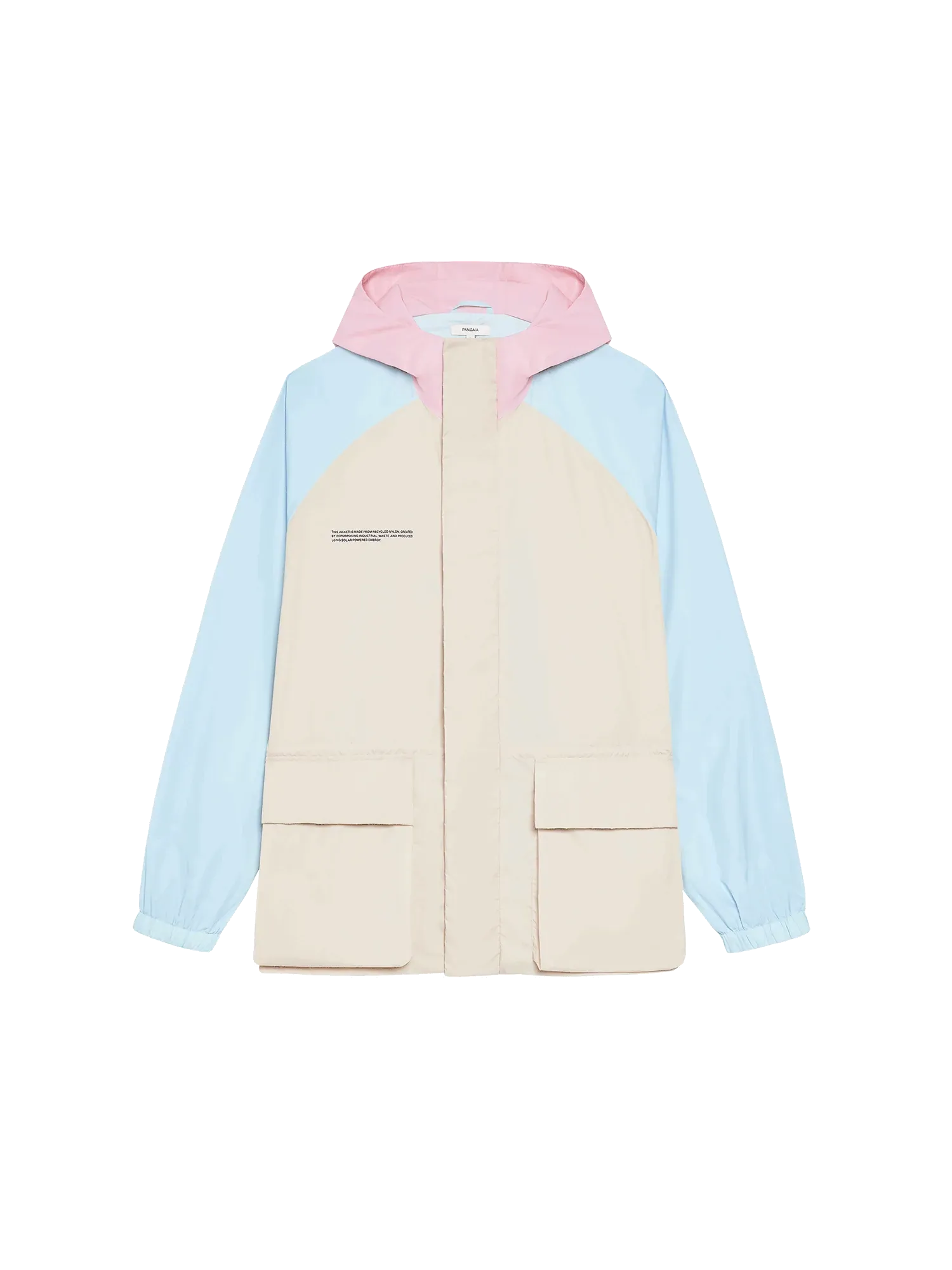 Recycled Nylon Color Block Jacket—sand