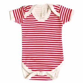 Red & White Stripe Bodysuit, 0-3 months