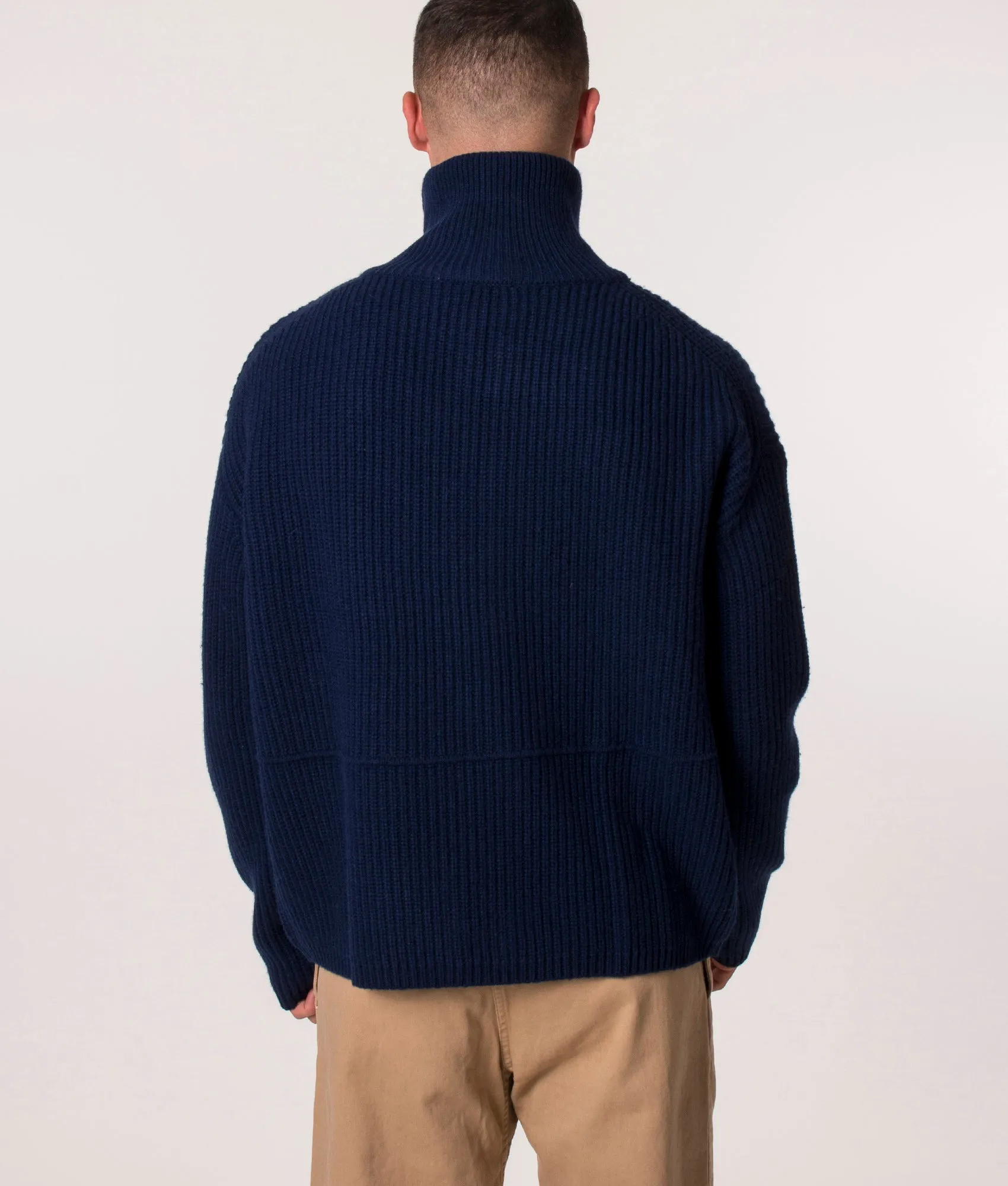 Relaxed Fit Team Quarter Zip Knit