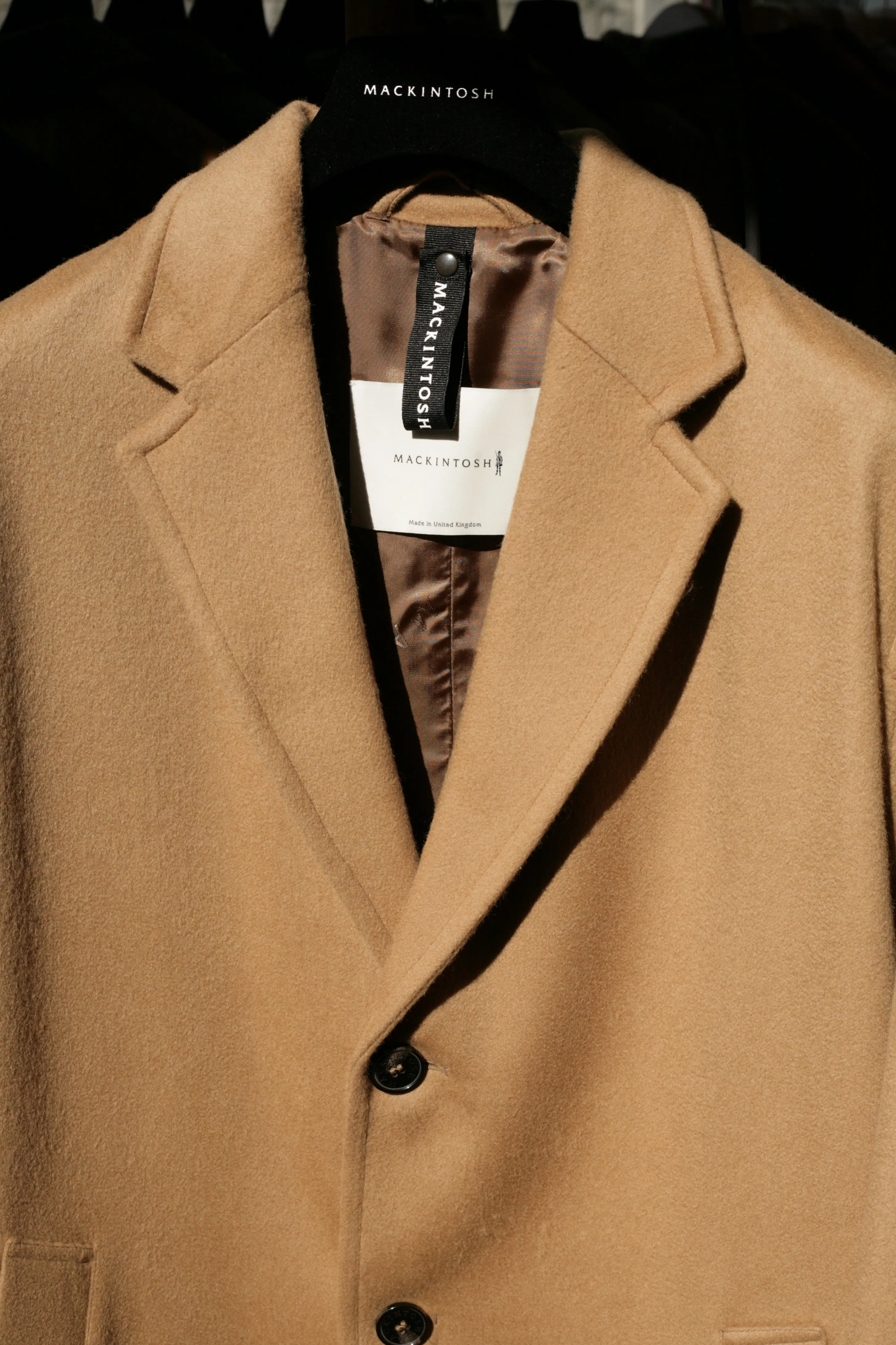 RENFREW Single Breasted Wool Cashmere Coat in Beige