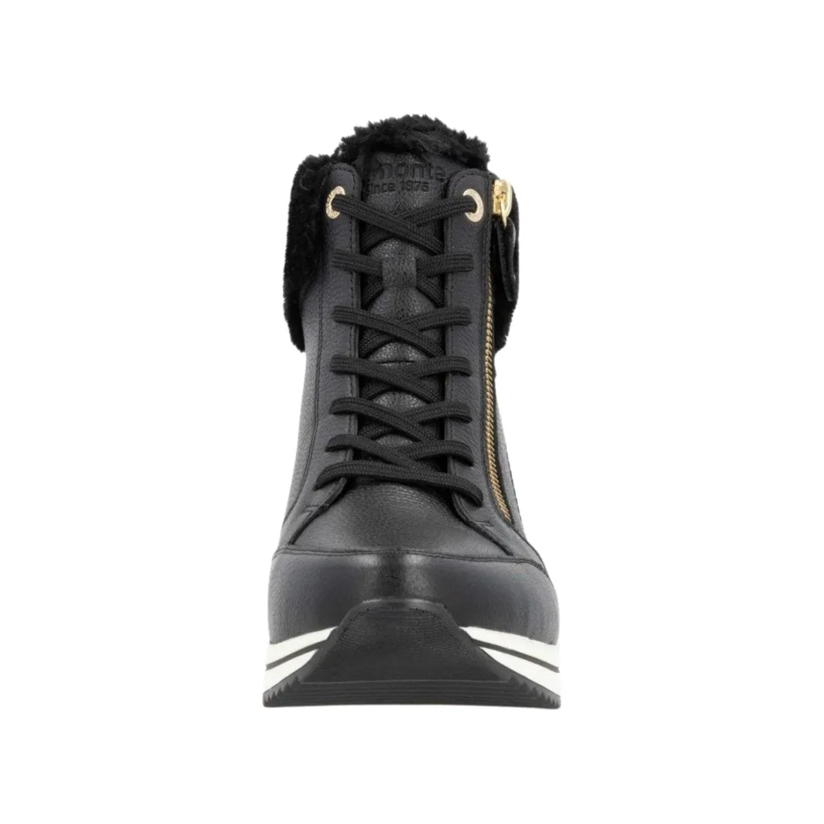 Rieker Women's D0T77-02 Eleni Black Leather Waterproof