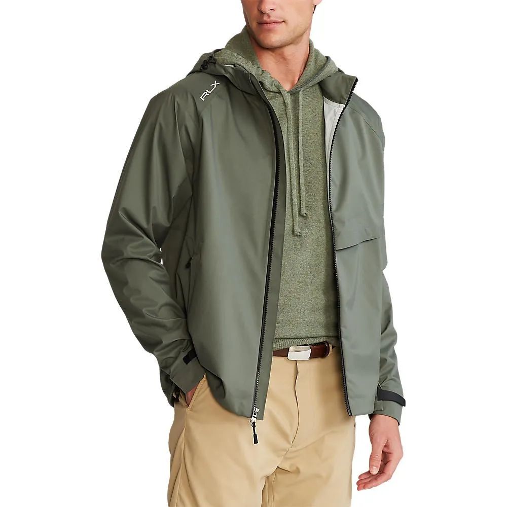 RLX Ralph Lauren Water-Repellent Hooded Jacket - Fossil Green