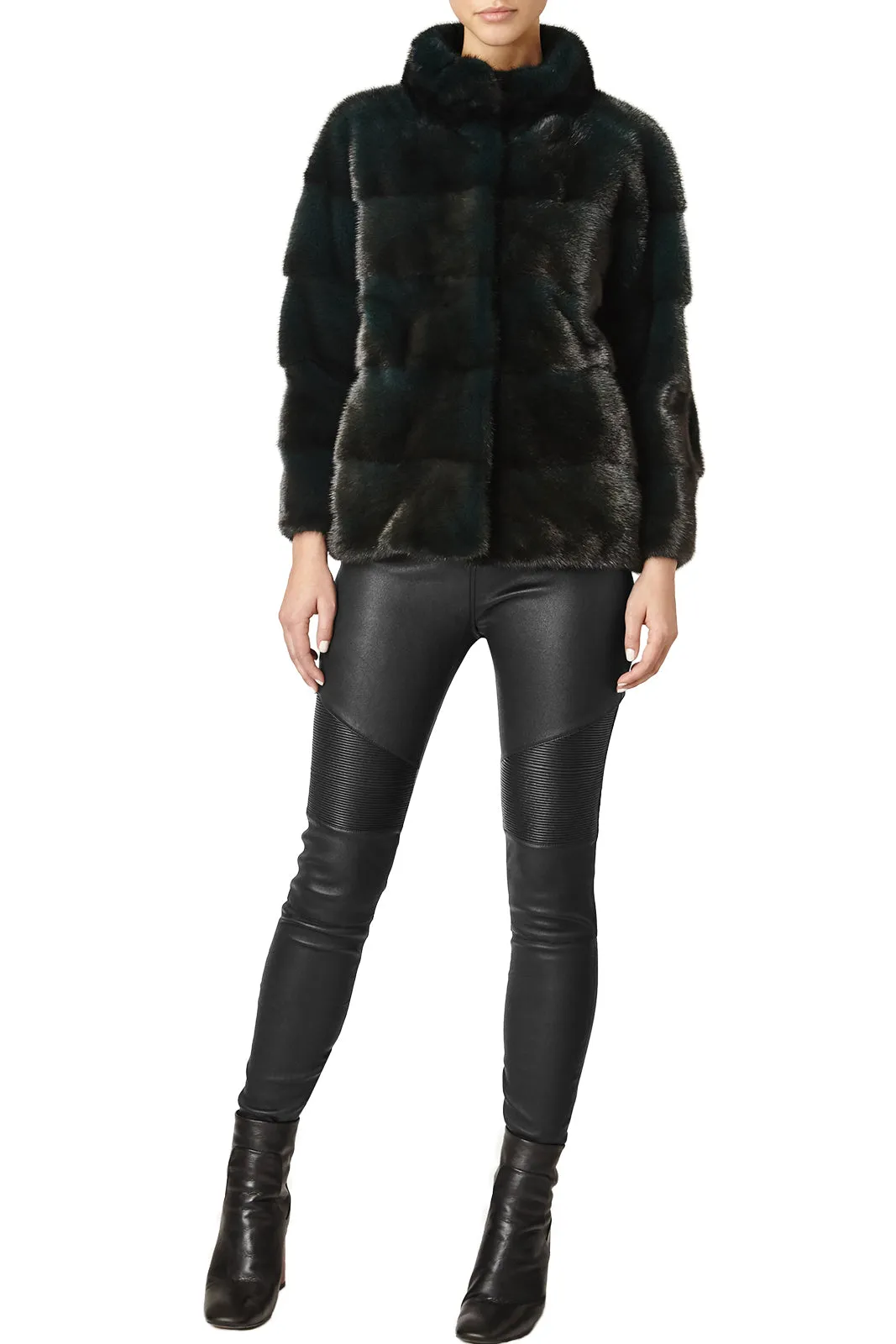 Rosie Mink Fur Jacket With Collar