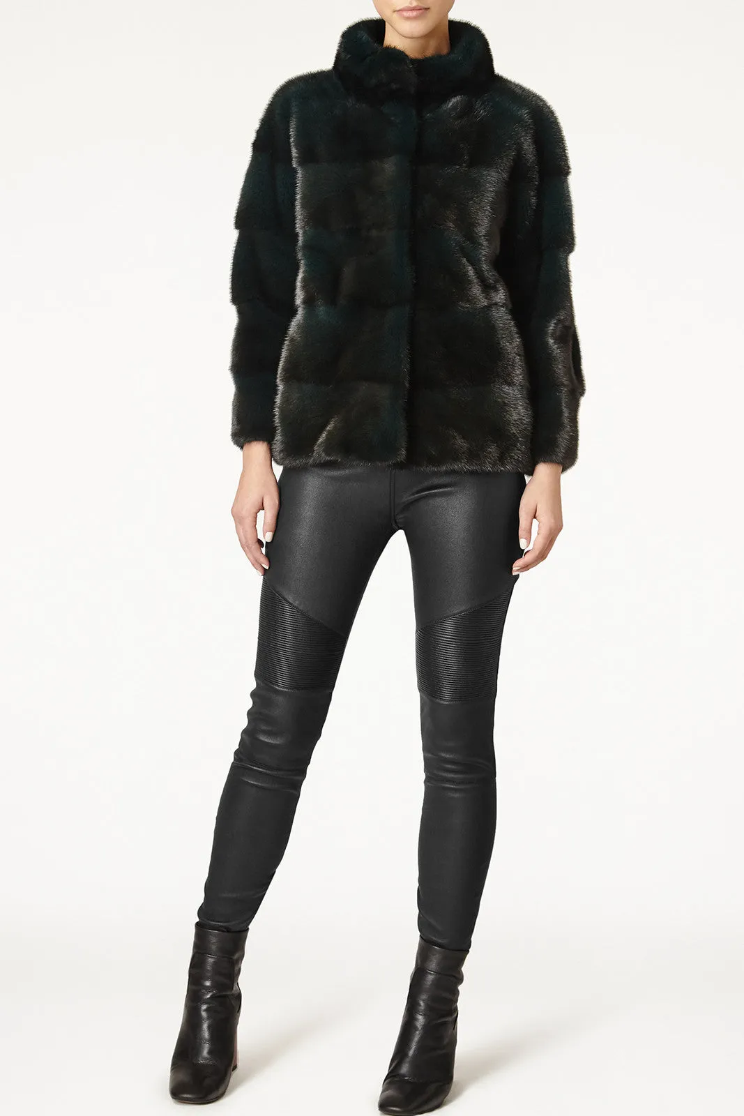 Rosie Mink Fur Jacket With Collar