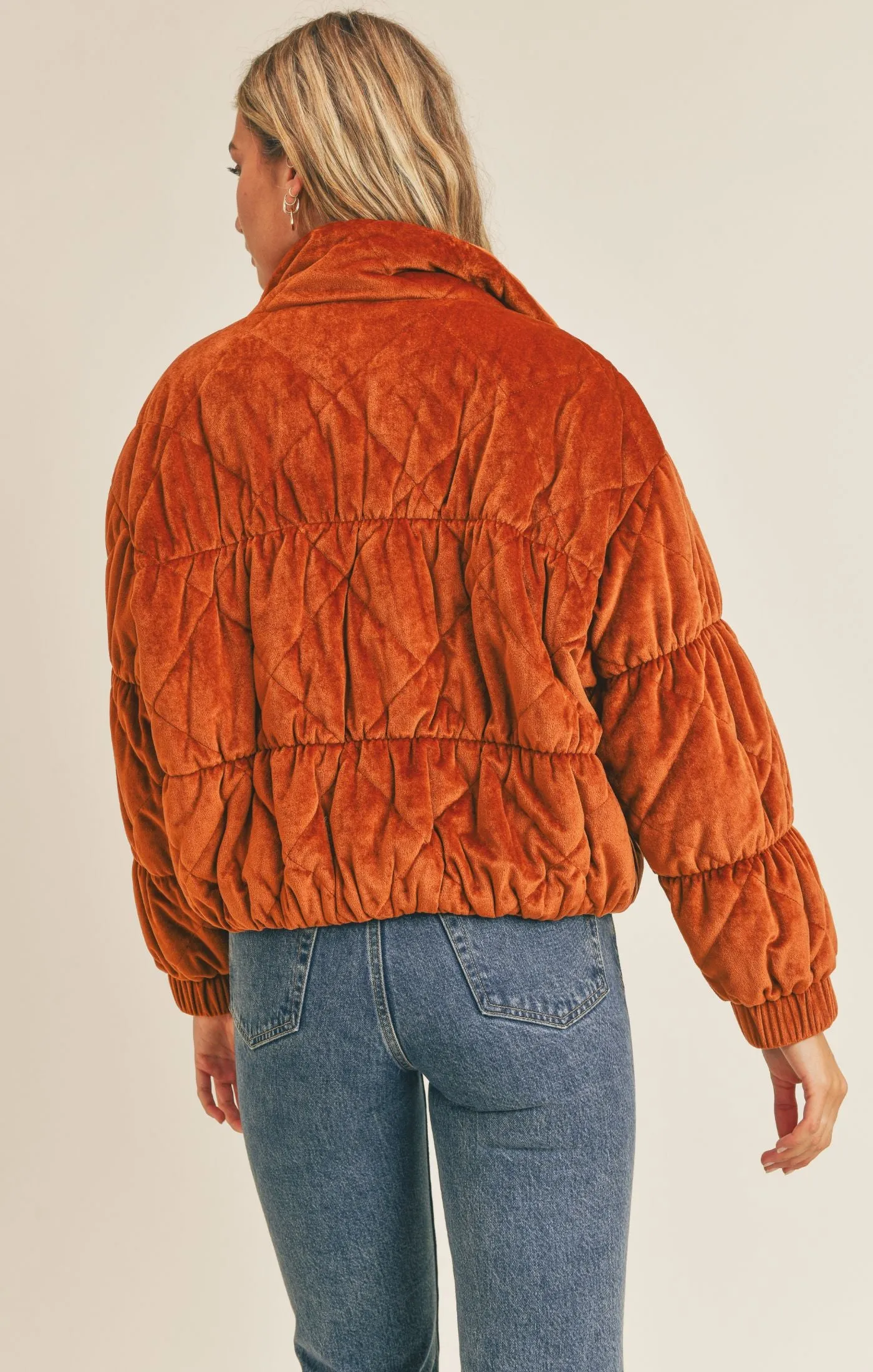 Rust Cosmic Quilted Coat