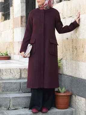 Safiyya Zipped Wool Coat