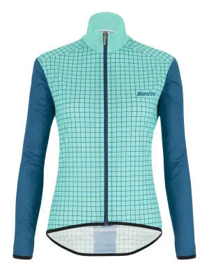 Santini Women's Nebula Wind Jacket - Aqua/teal