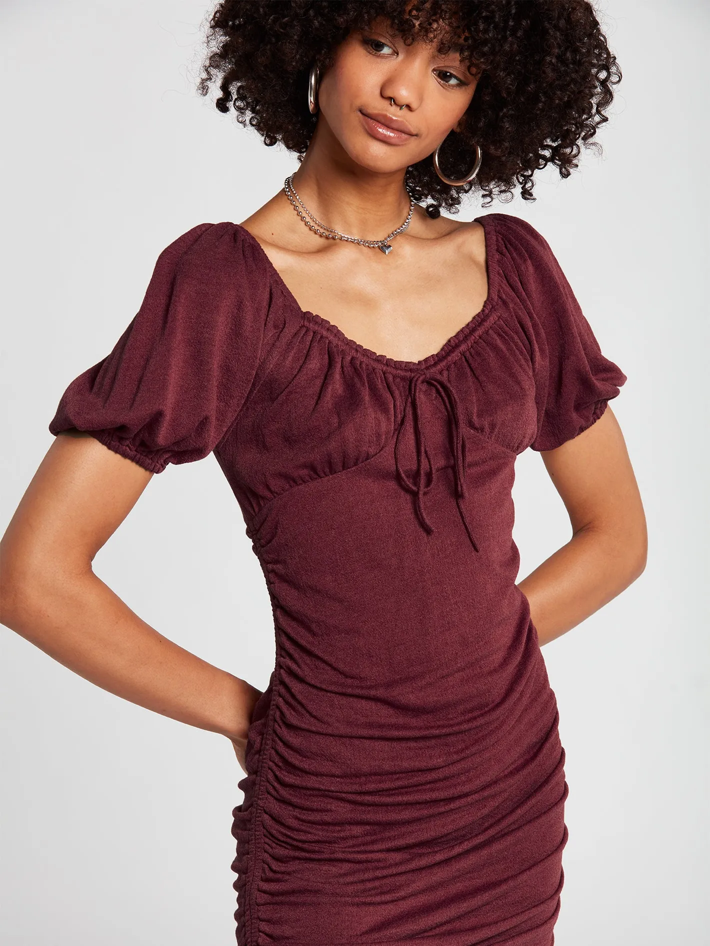 Shore Shoock Mini Dress - Bark Brown