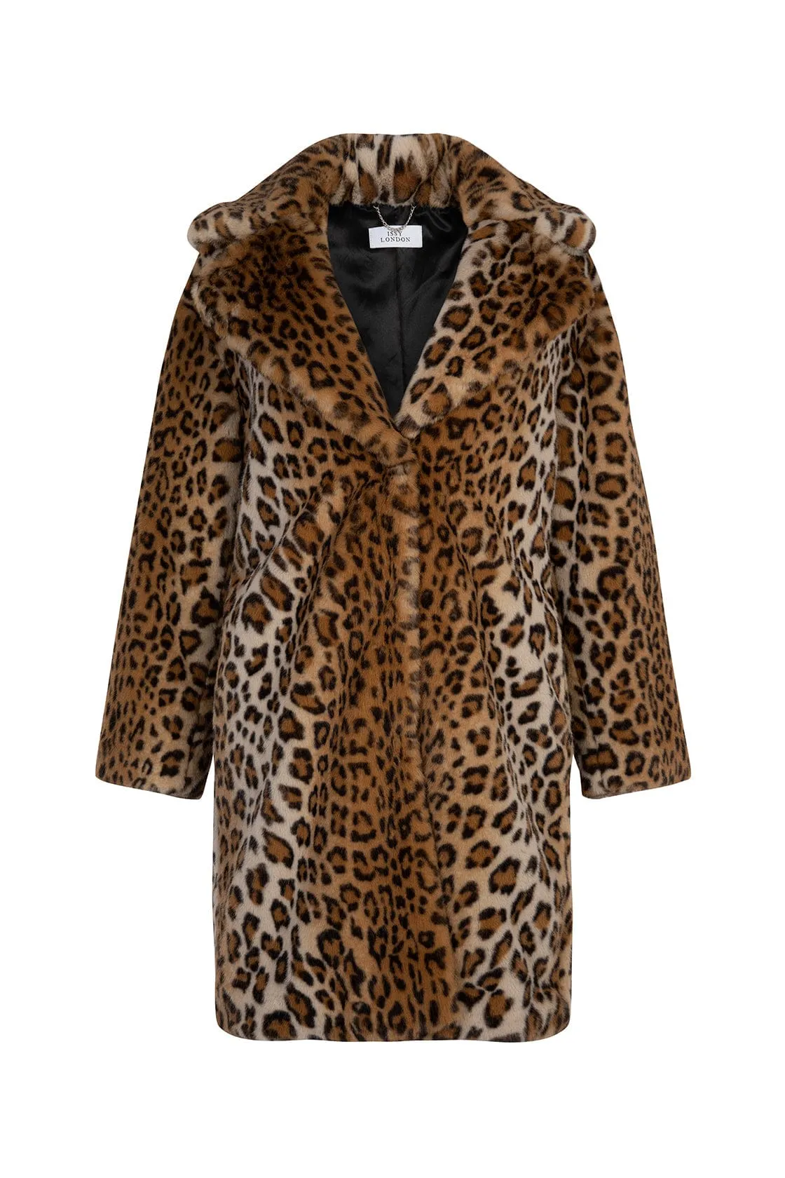 Signature Loretta Recycled Vegan Faux Fur Coat | Leopard