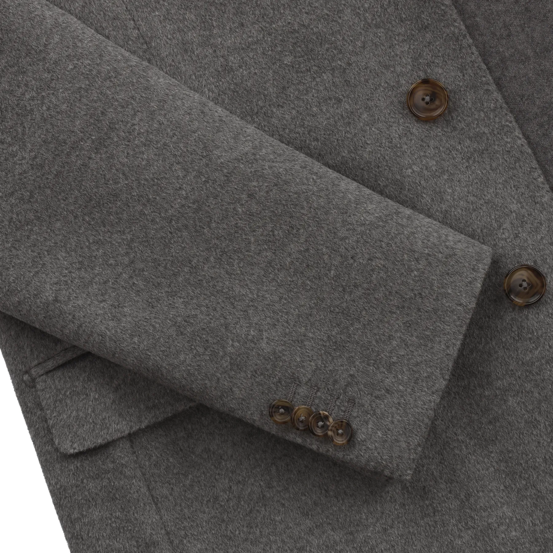 Single-Breasted Wool and Cashmere-Blend Cappotti Coat in Grey. Exclusively Made for Sartale