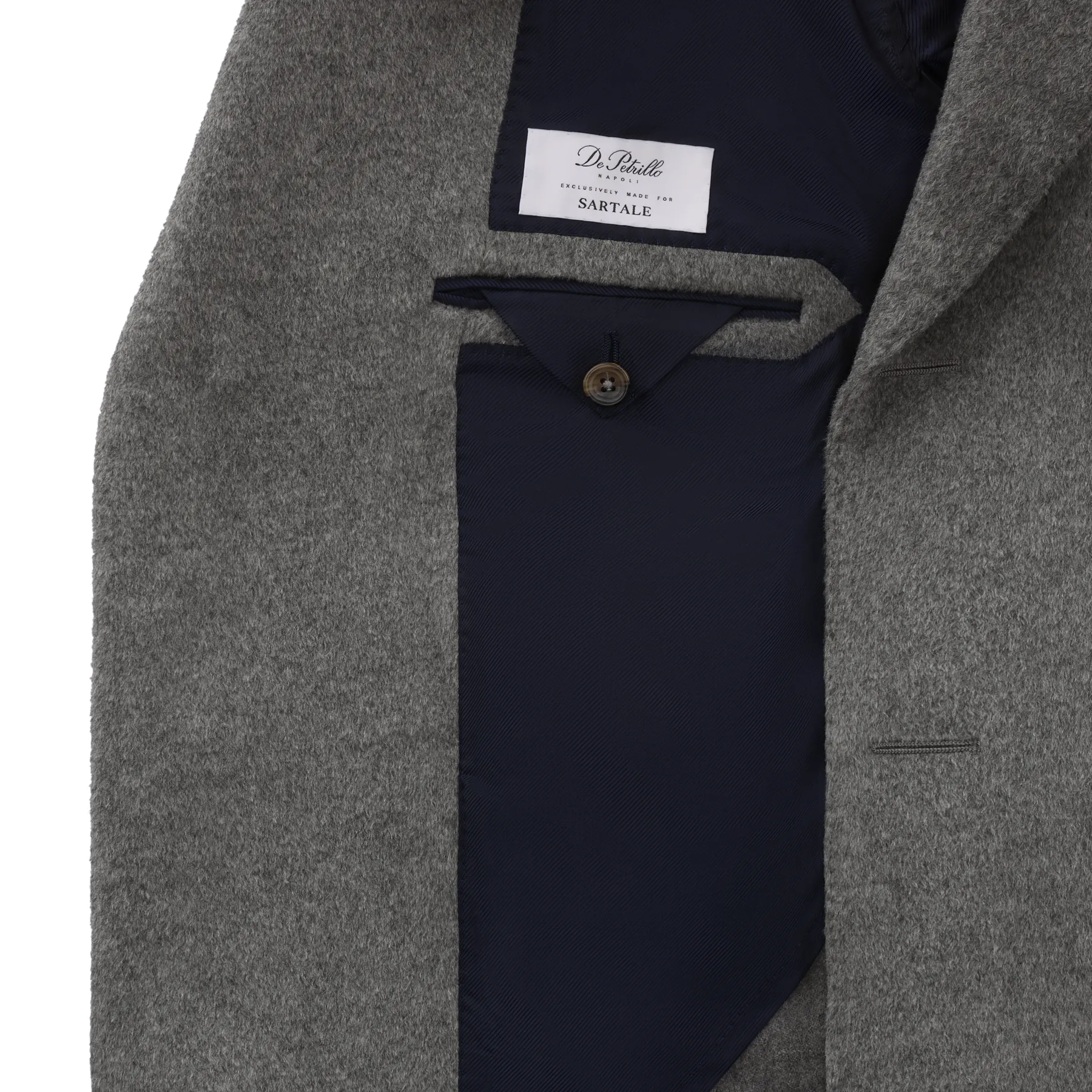 Single-Breasted Wool and Cashmere-Blend Cappotti Coat in Grey. Exclusively Made for Sartale