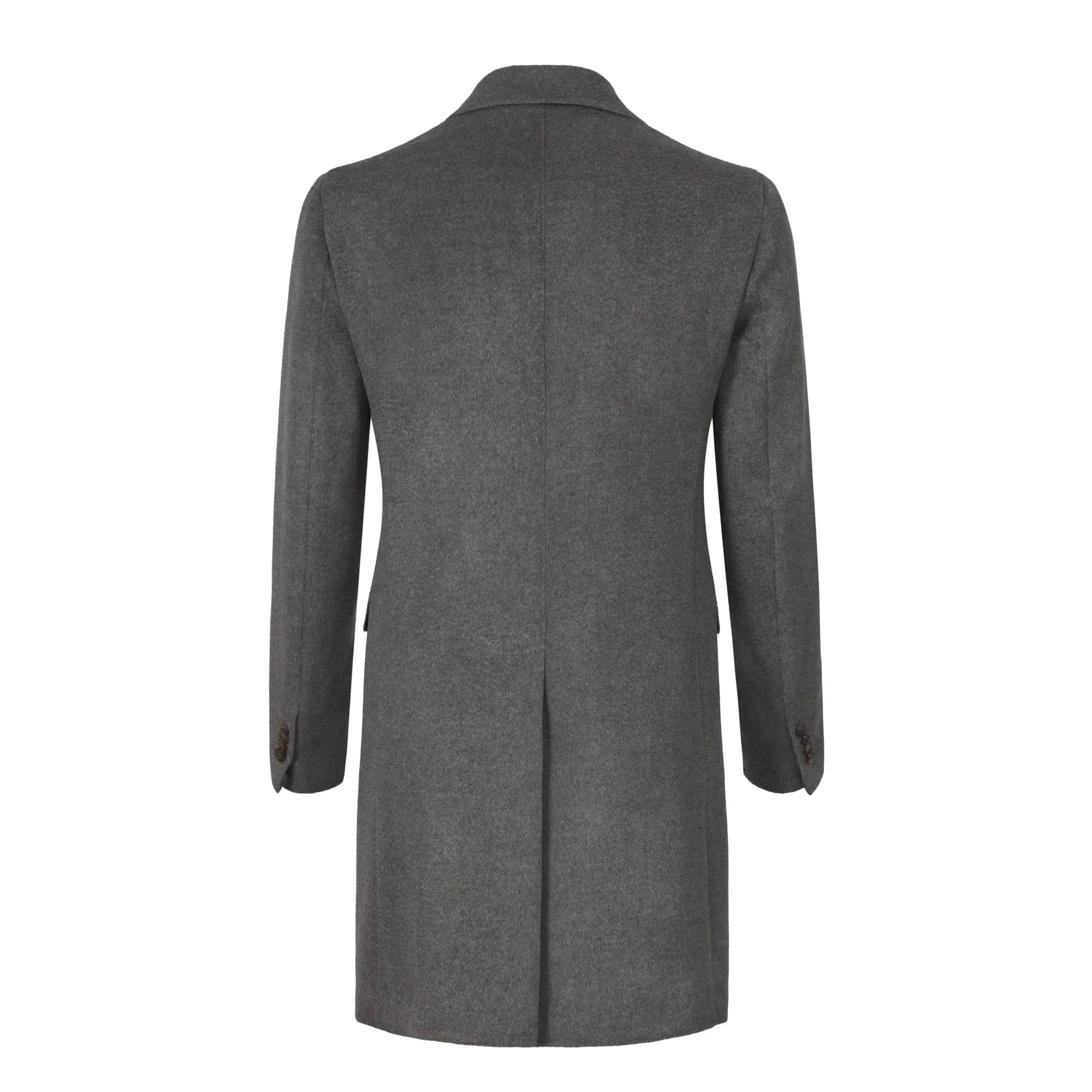 Single-Breasted Wool and Cashmere-Blend Cappotti Coat in Grey. Exclusively Made for Sartale