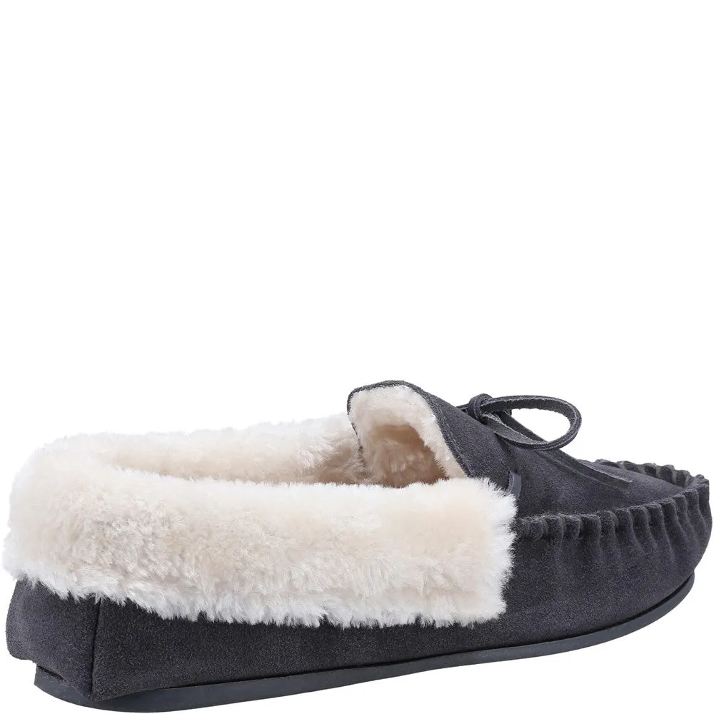 Sopworth Moccasin Slippers Grey