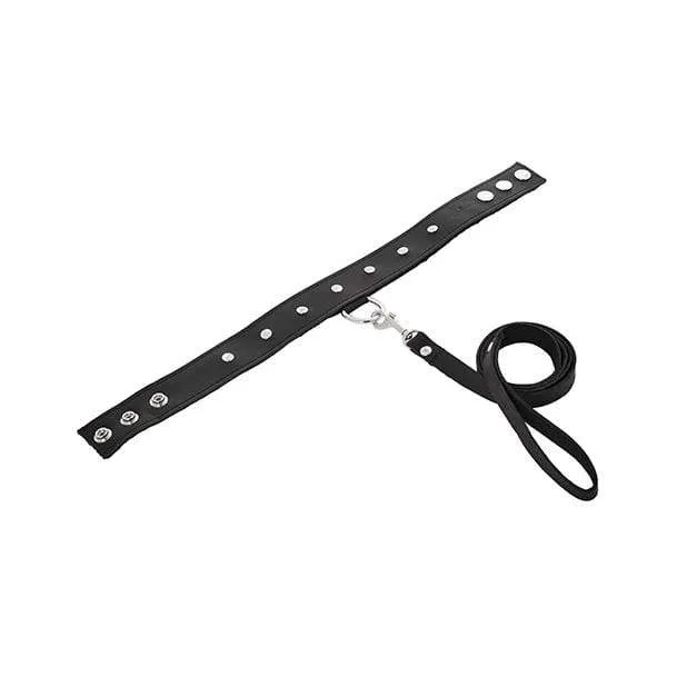 Sportsheets - Leather Leash and Collar (Black)