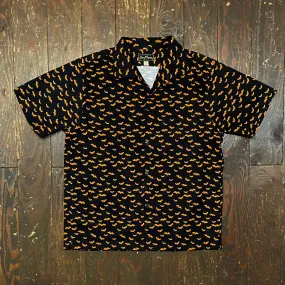 S/S Print Italian Collar Shirt “FLYING BAT”