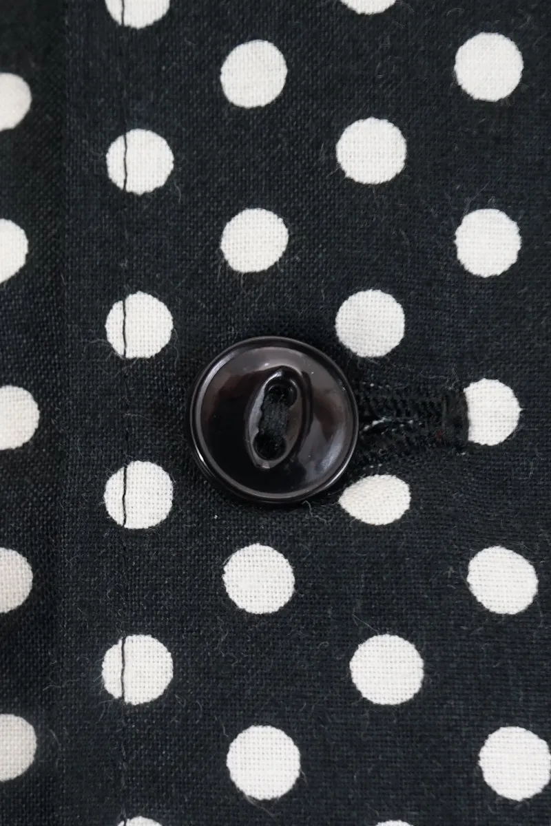 S/S Print Italian Collar Shirt “POLKA DOT”