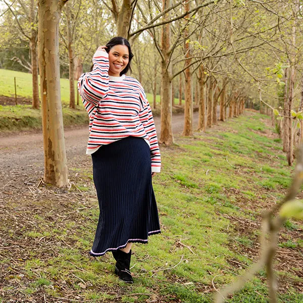 Tammy Knit Skirt - Dark Sapphire