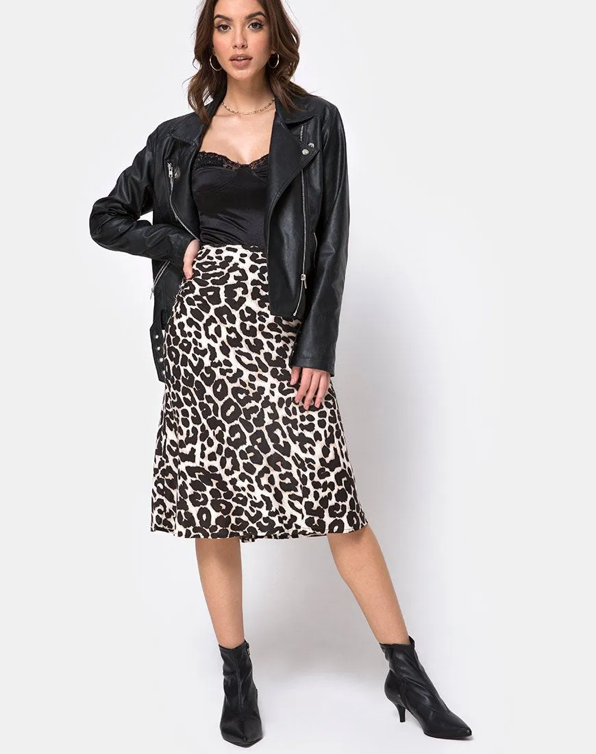 Tauri Midi Skirt in Oversize Jaguar