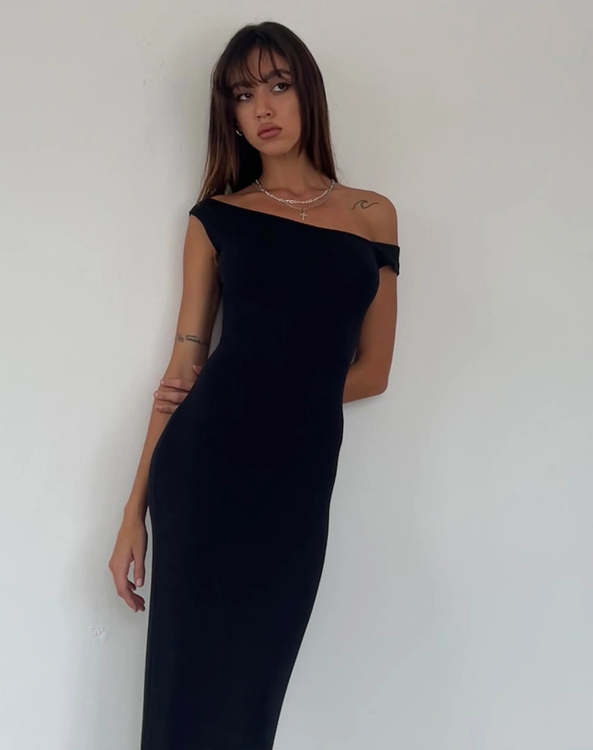 Tehyun Maxi Dress in Rib Black