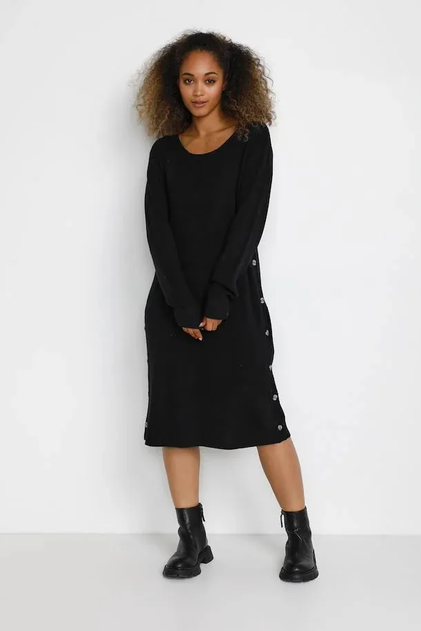 The Christine Knit Button Dress - PLUS