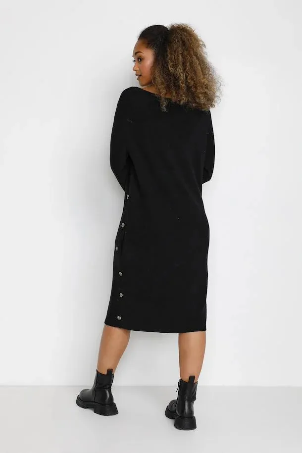 The Christine Knit Button Dress - PLUS