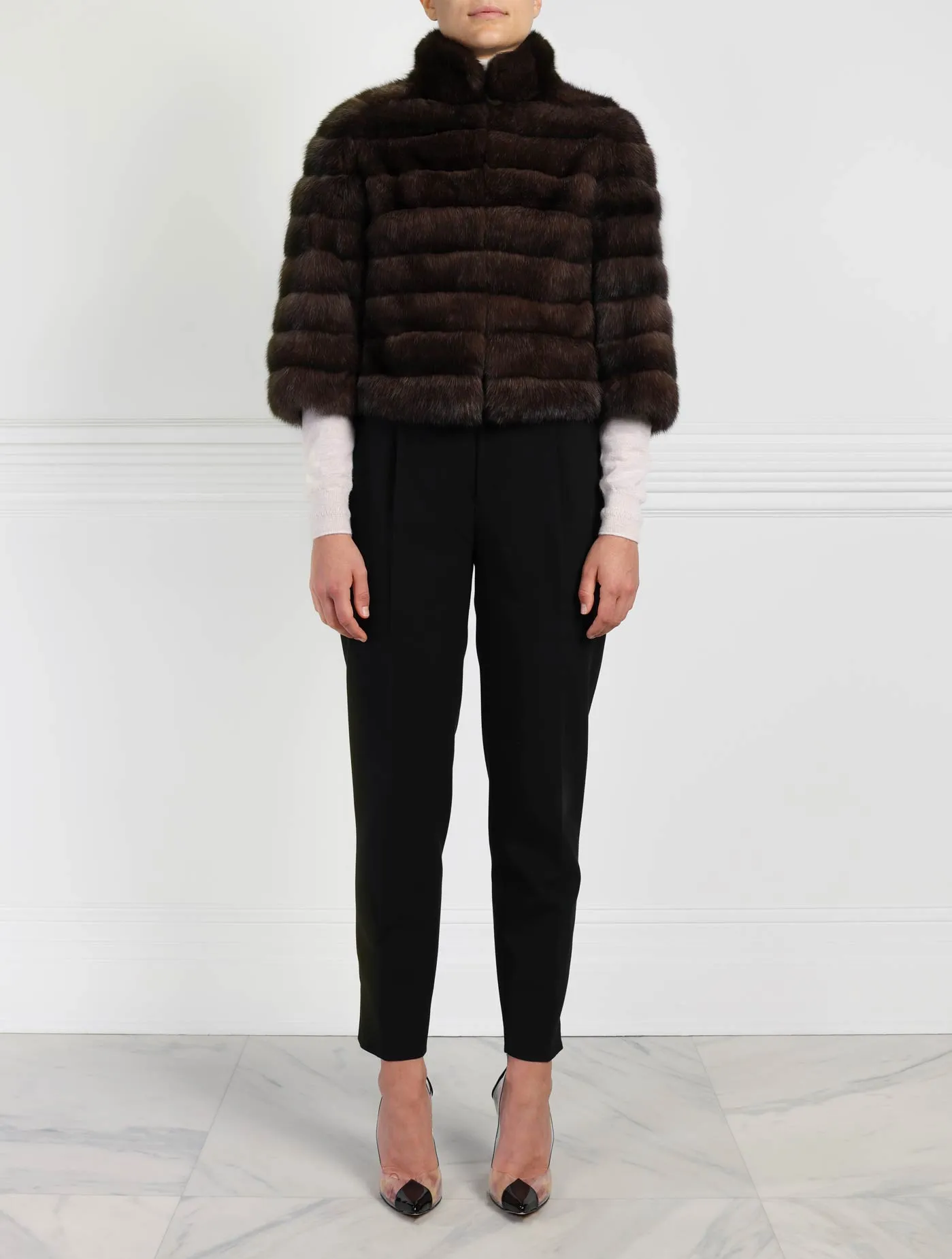 The Maeve Sable Fur Short Jacket