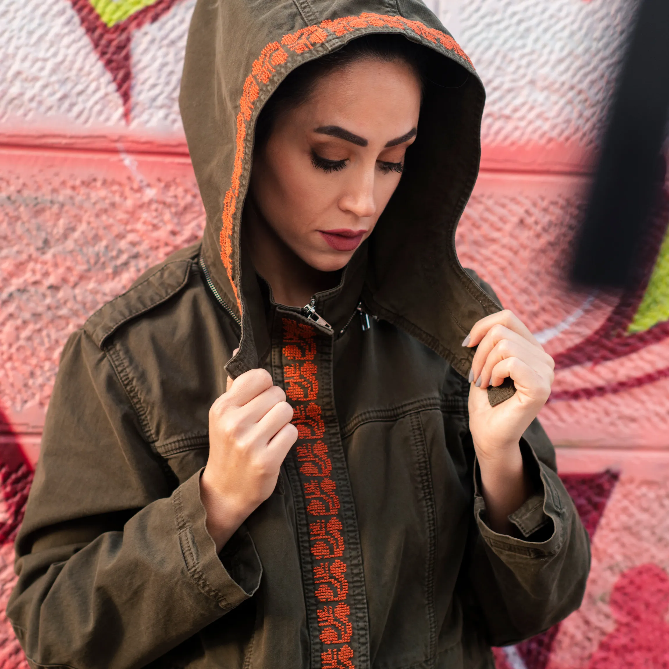 THE SINEAD KHAKI JACKET | PETRA ORANGE