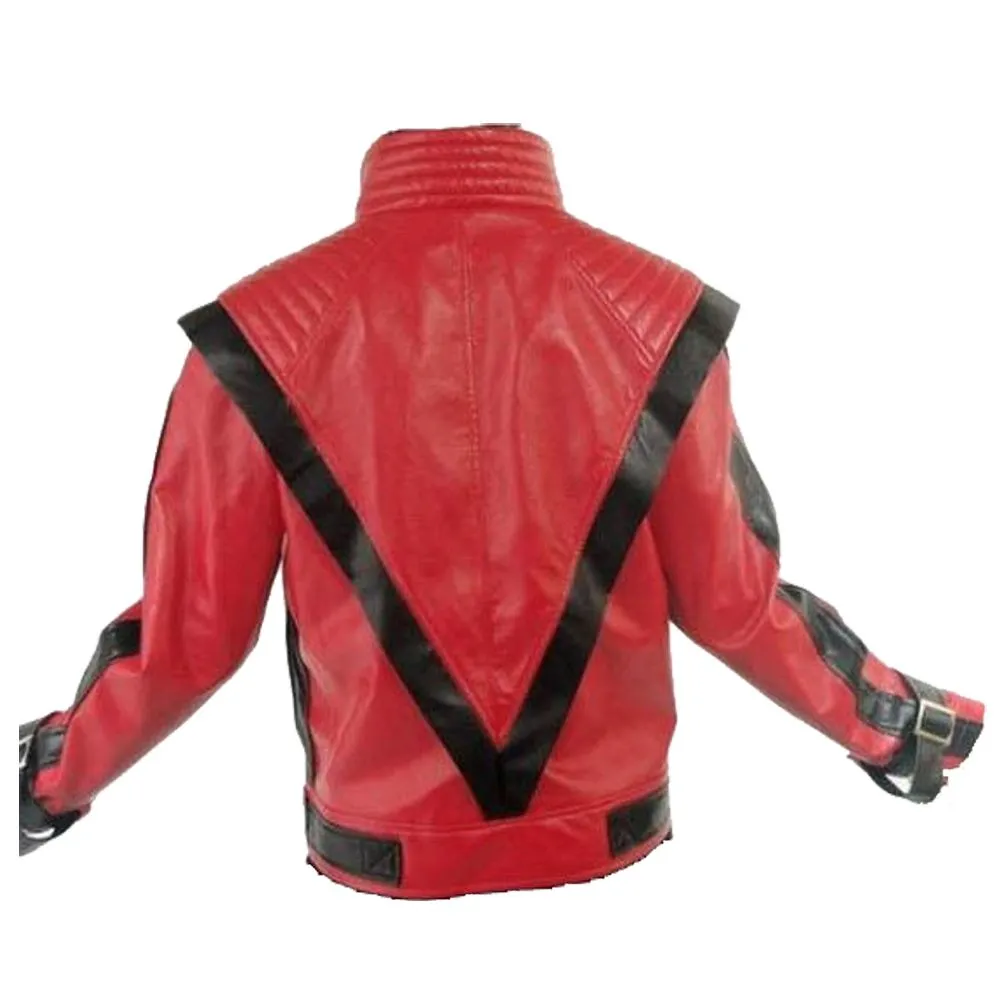 Thriller Red Leather Michael Jackson Jacket