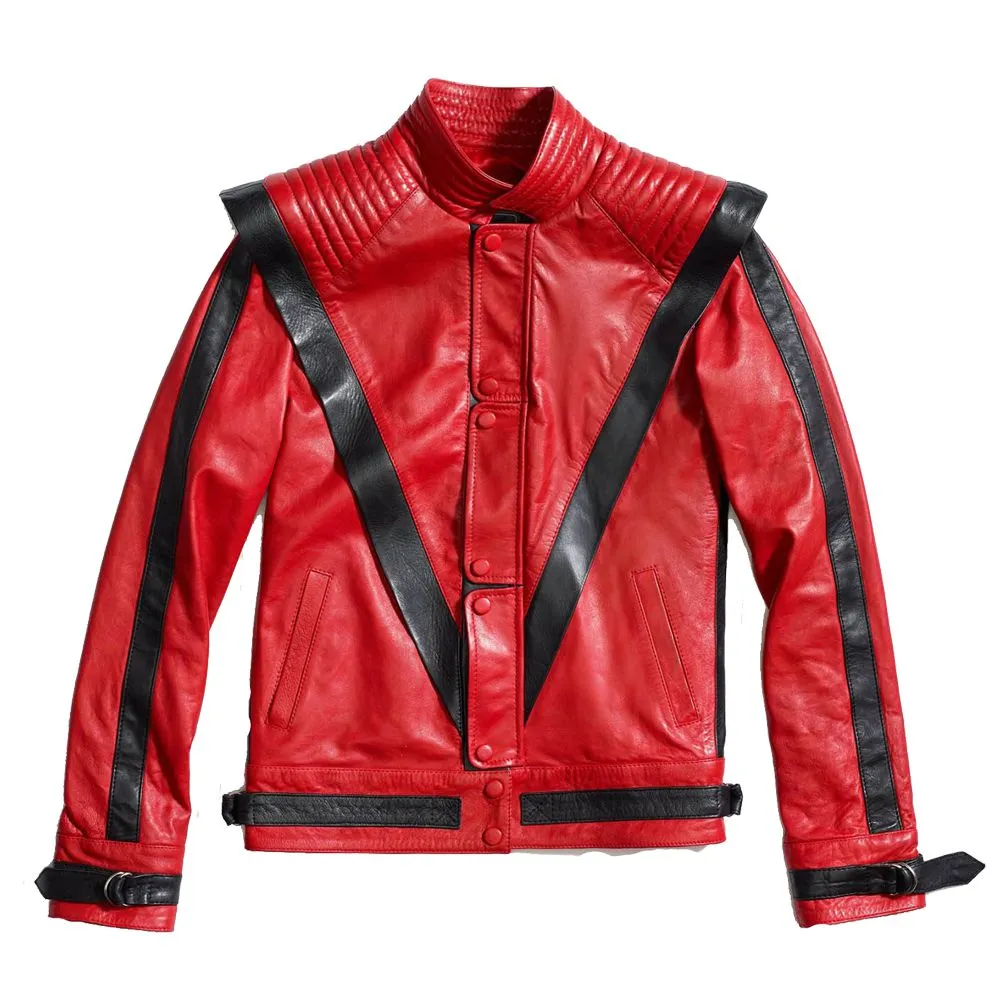 Thriller Red Leather Michael Jackson Jacket