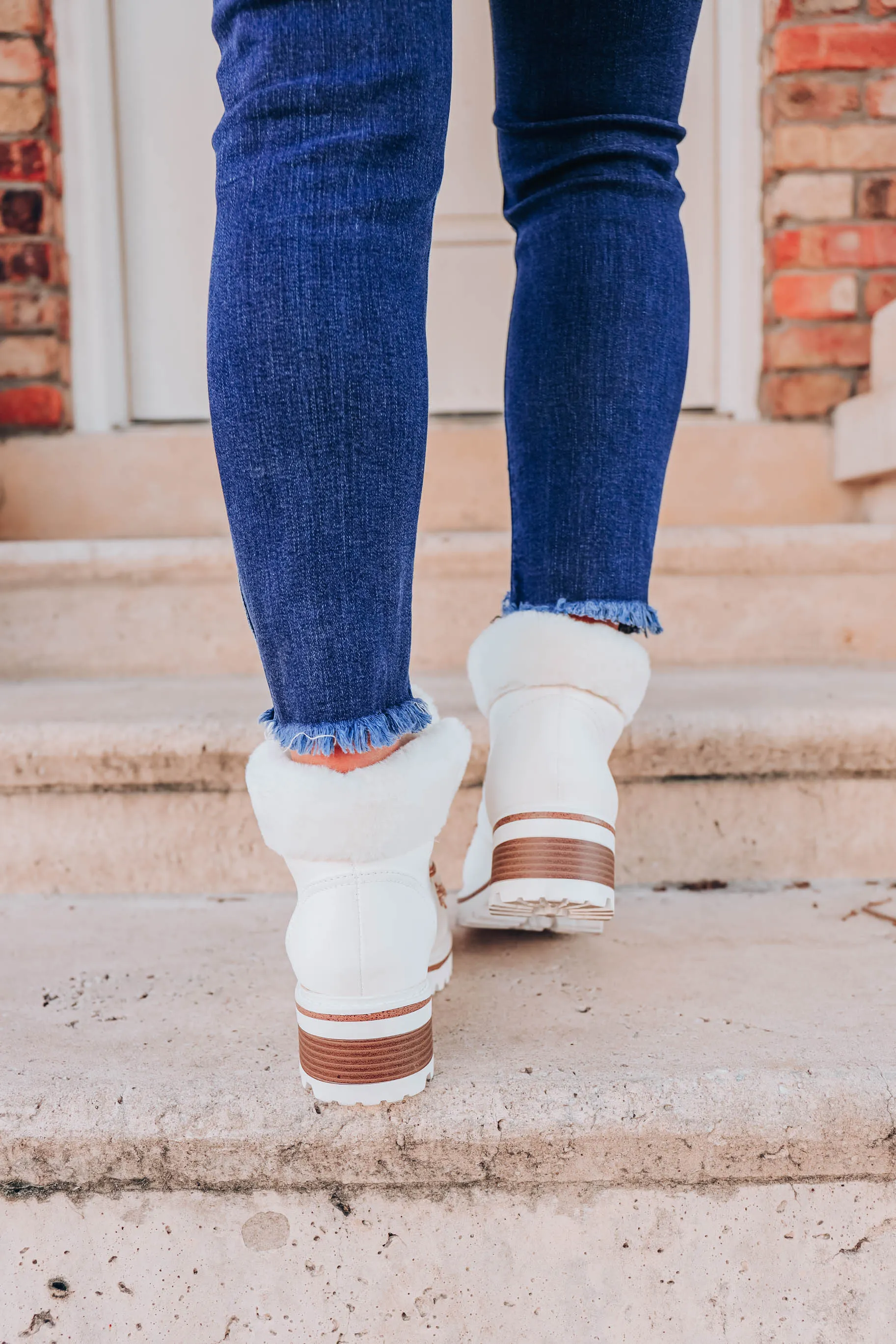 Toasty Combat Bootie - White