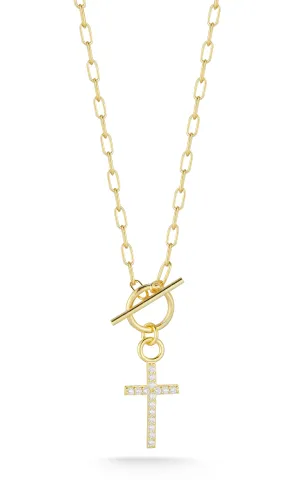 Toggle Cross Necklace